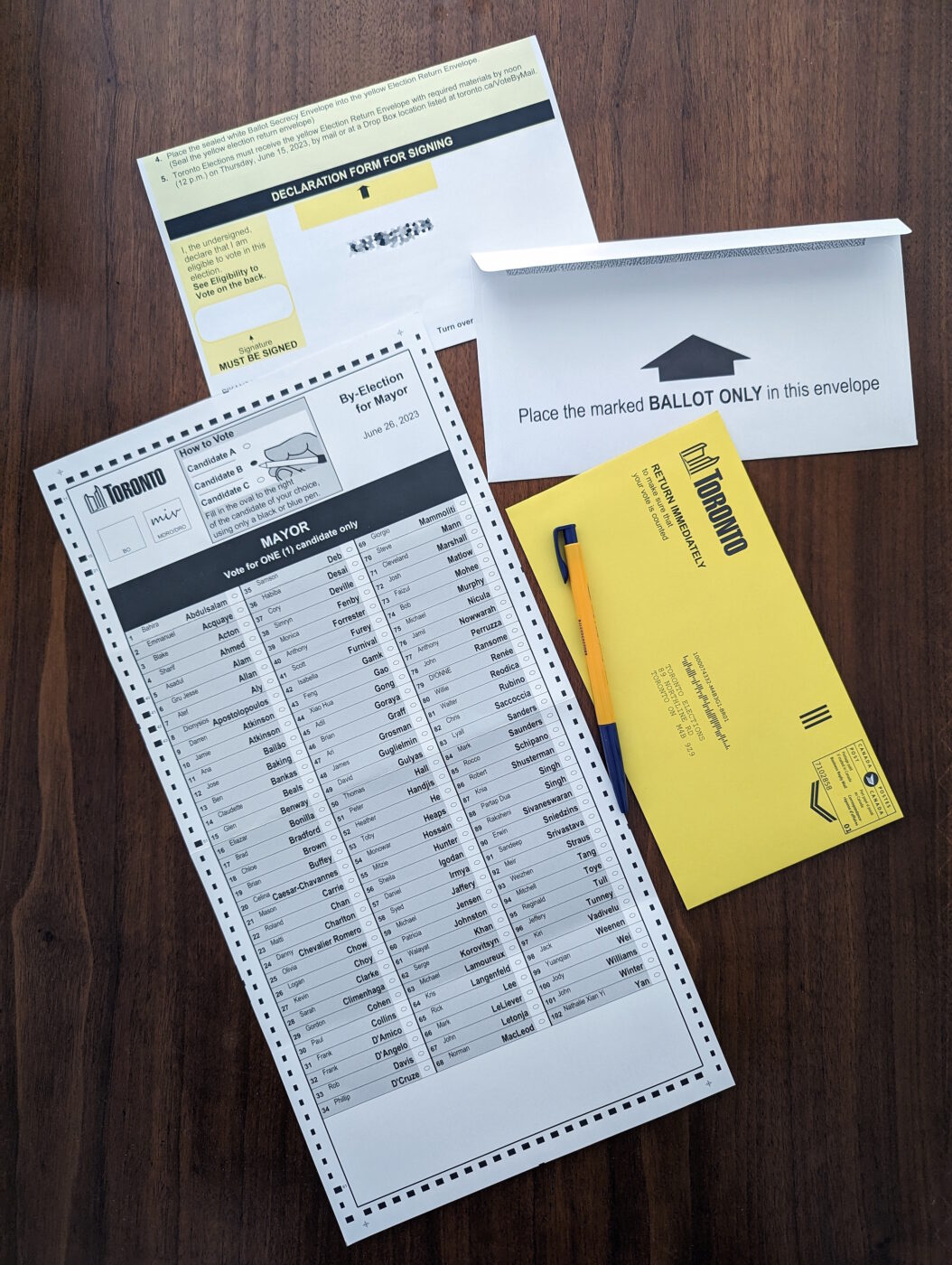 Toronto_mayoral_by-election_mail-in_ballot_package_-_2023