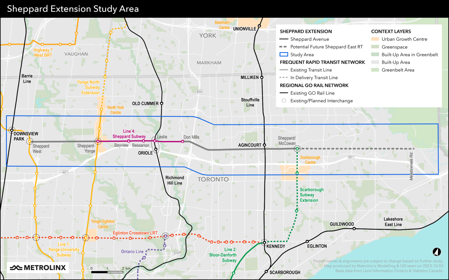 Sheppard Extension Map