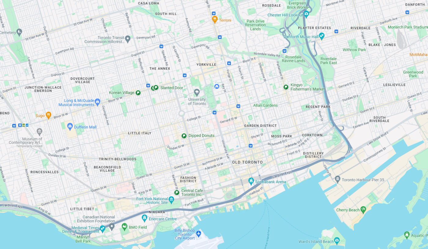 map of toronto