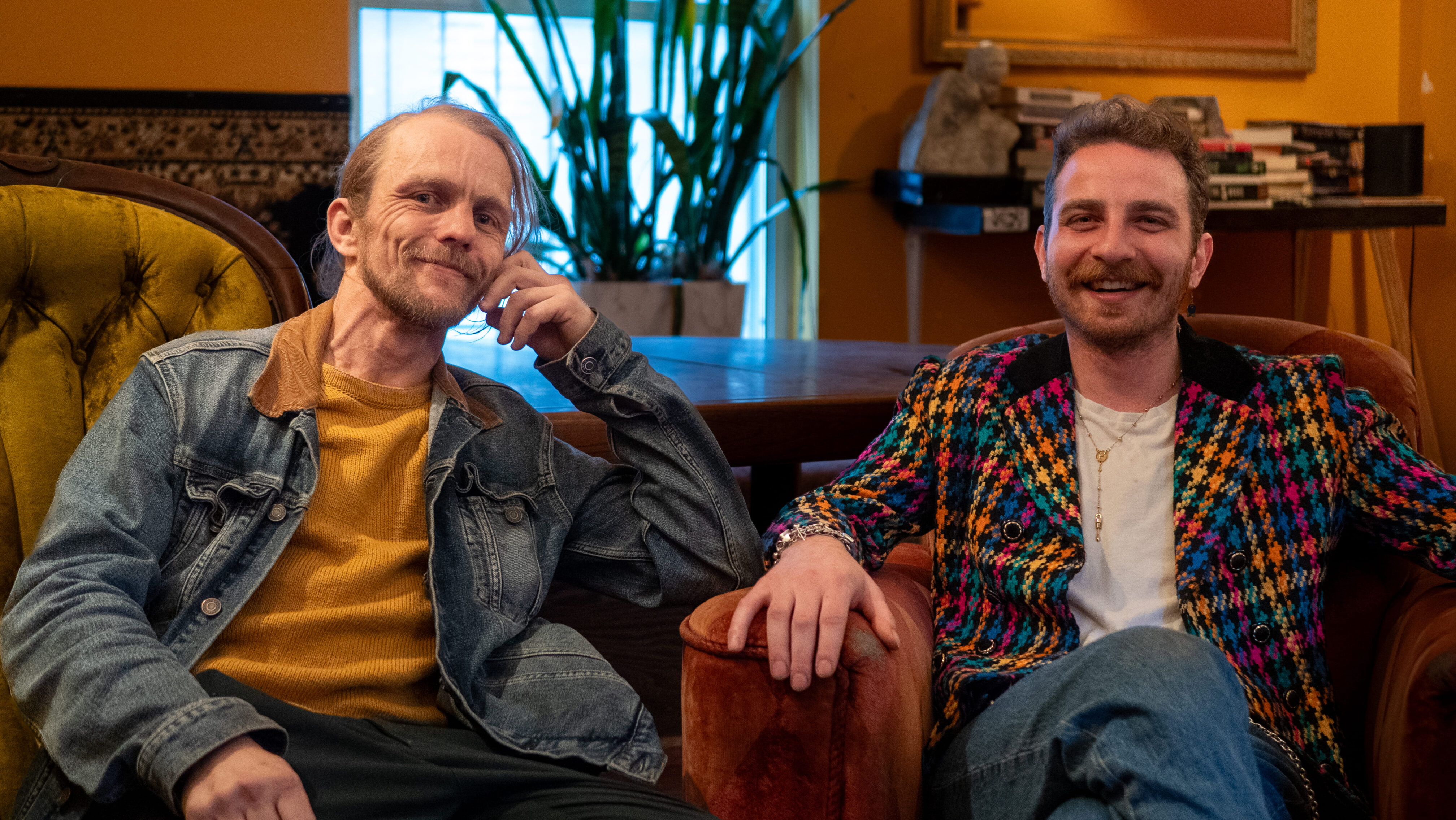 PORTRAIT OF BAMPOT HOUSE CO-OWNERS ALEX MOORE & D TASKIRAN.