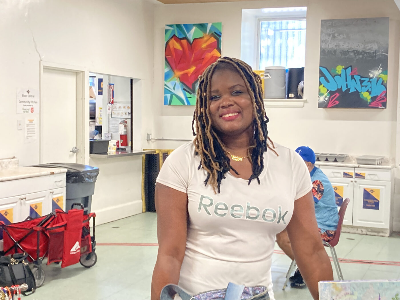 Trishawna Lindo, participant at Spun Studio, stands inside the studio space at 789 Dovercourt Rd.
