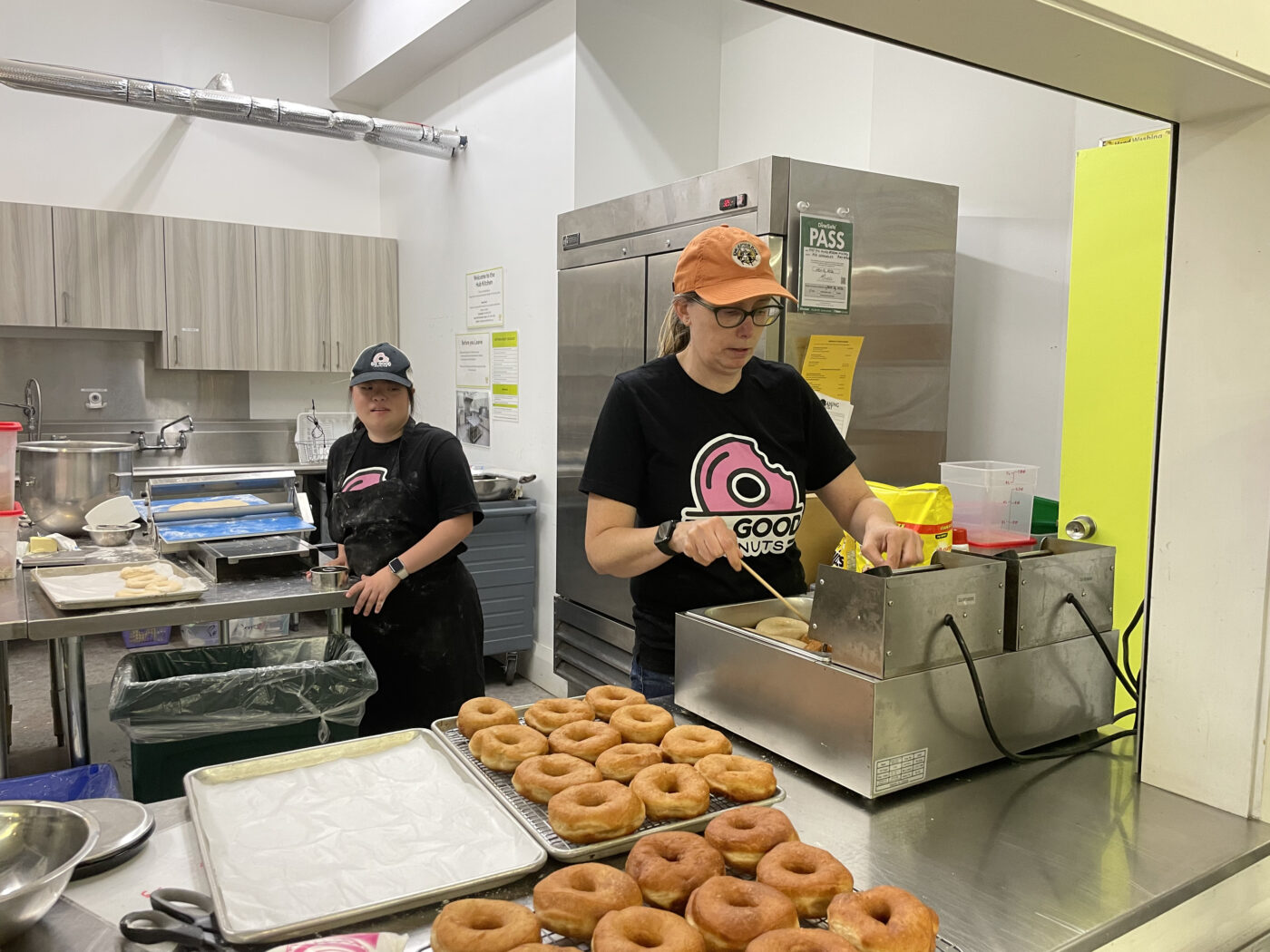 Local entrepreneurs, Do Good Donuts, use the LFM Basecamp commercial kitchen.