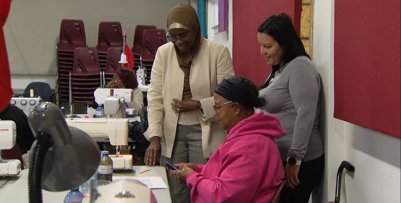 Spun Studio helps unhoused women learn to sew.