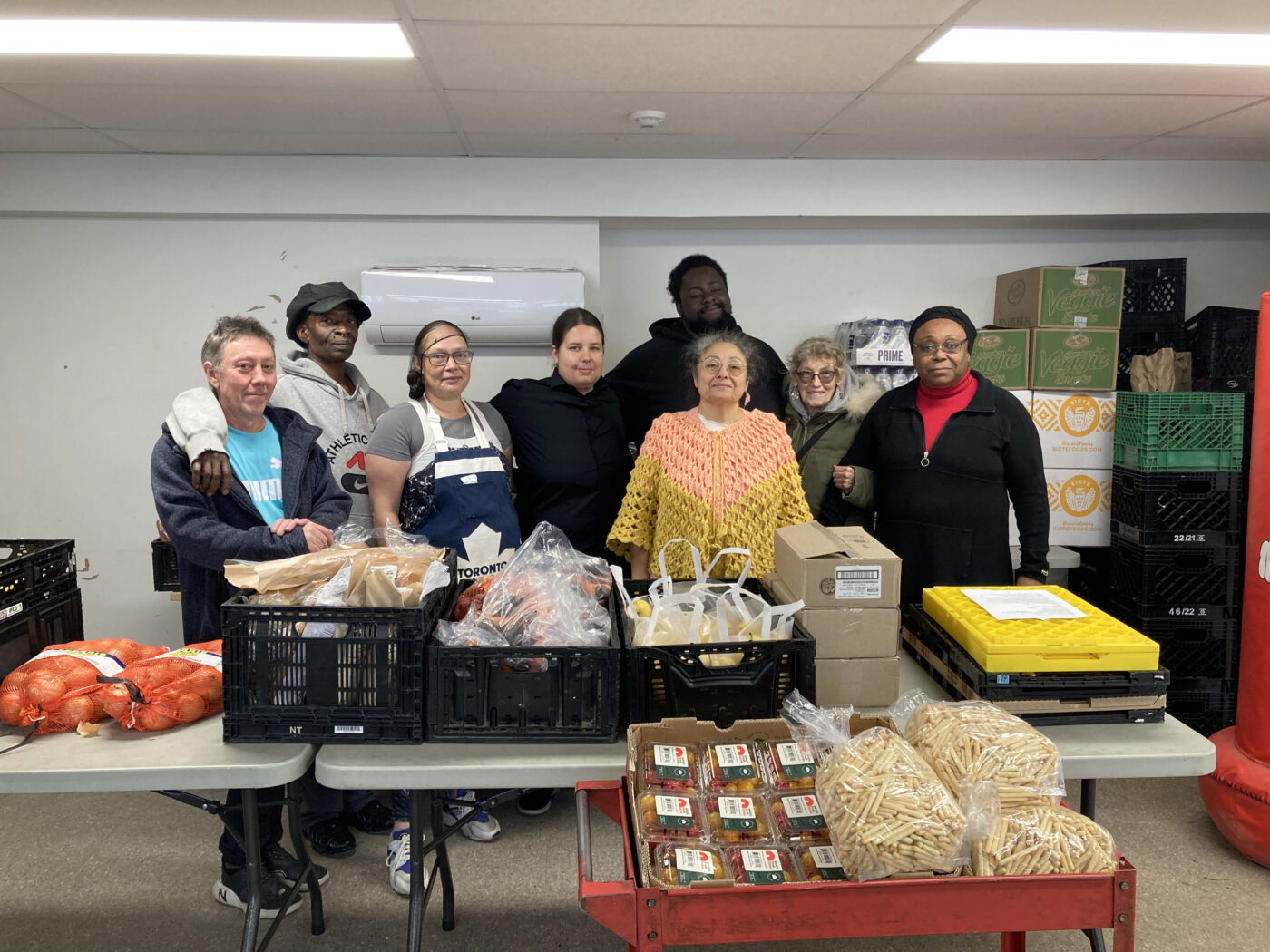 Food supplies room at The Second Chance Foundation, a non-profit helping formerly incarcerated women rebuild their lives.