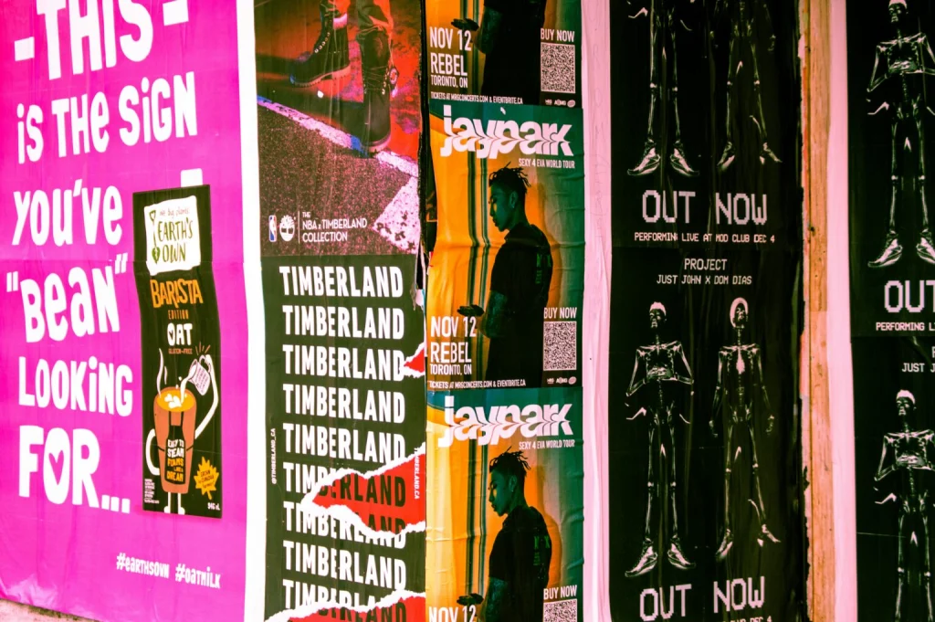 Posters plastered around downtown Toronto