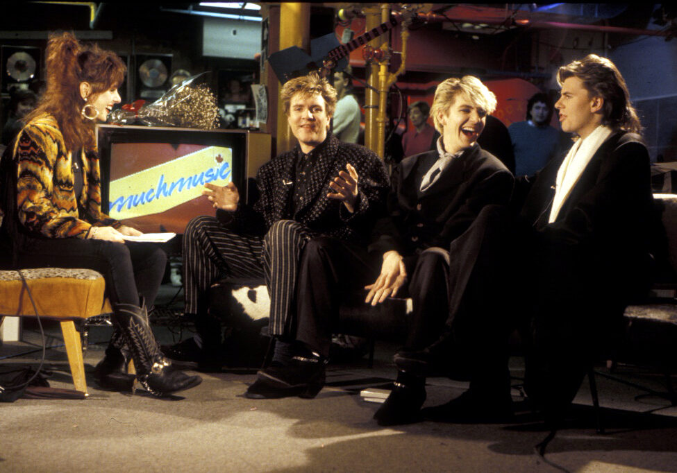 Former MuchMusic VJ Erica Ehm interviewing Duran Duran in the 1980s.