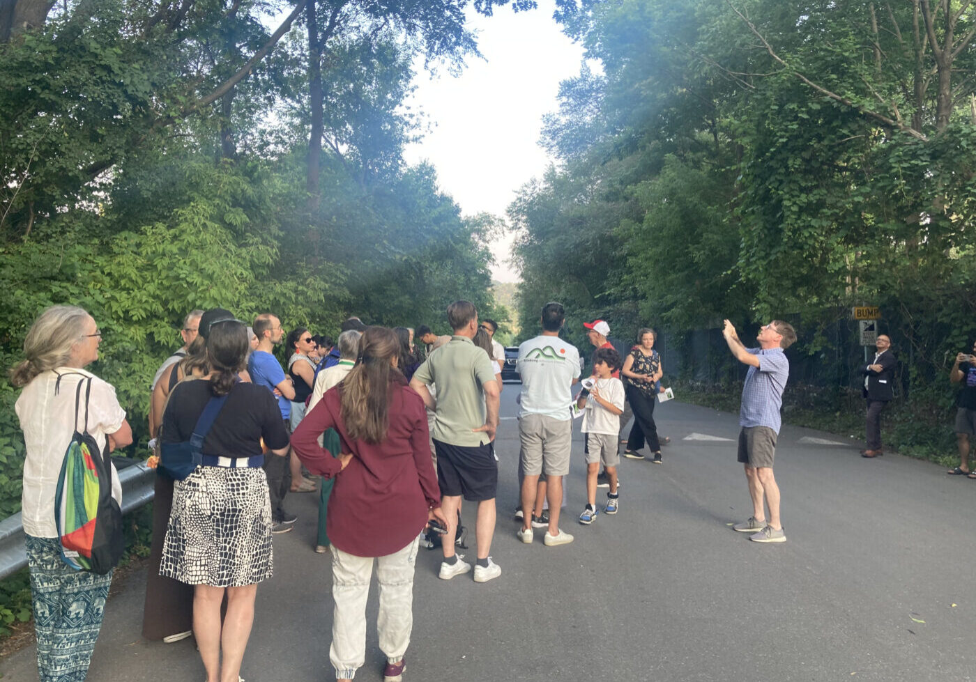 Residents of East York take a walk to learn about tree cover in Thorncliffe Park.