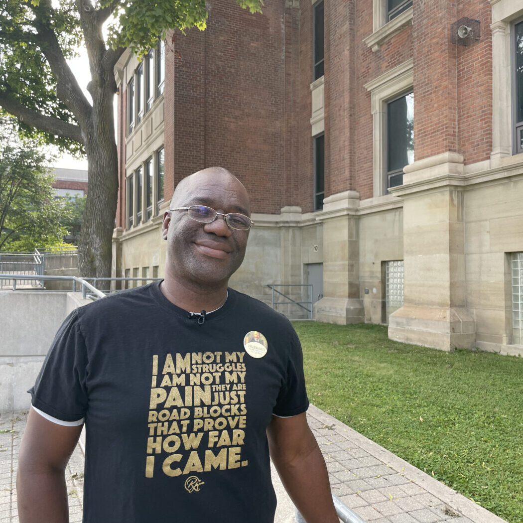 Lanrick Bennett Jr., led a Black history walking tour in Toronto's East End.