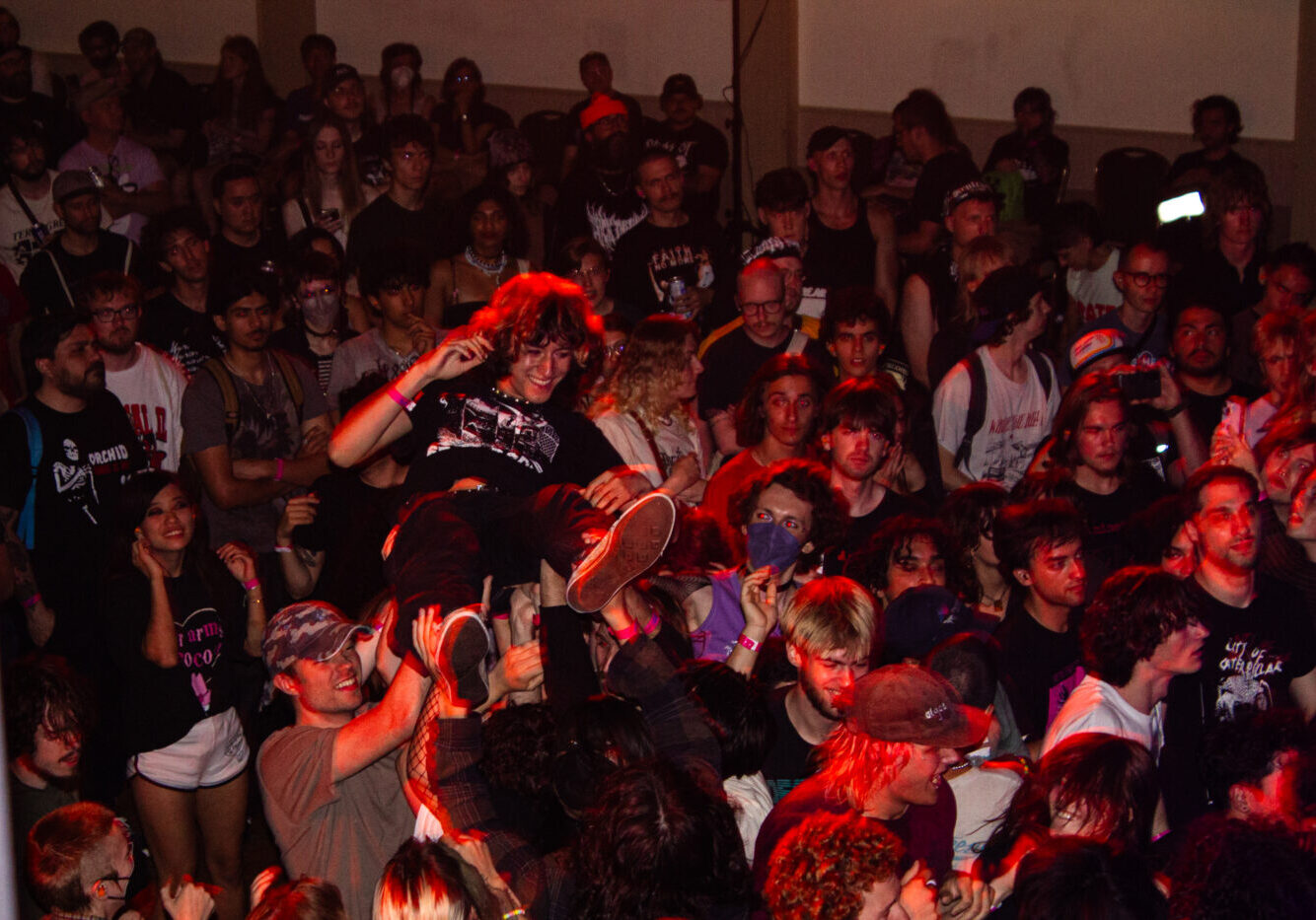 LUCAS 6 An attendee crowd surfing during New Friends Fest at Toronto's Lithuanian House - August 4, 2024
Credit Lucas Bustinski