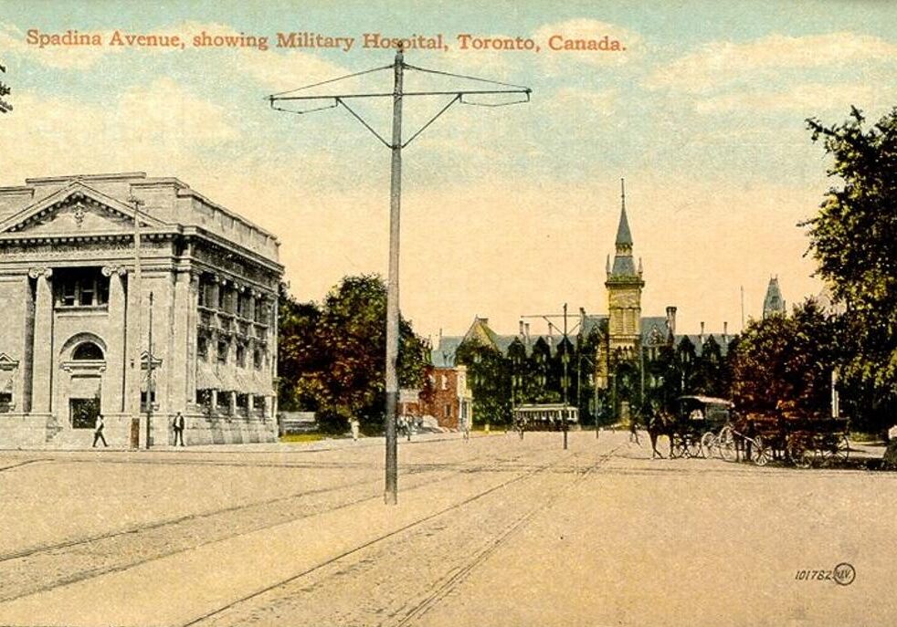 Spadina_Avenue,_showing_Military_Hospital,_Toronto,_Canada