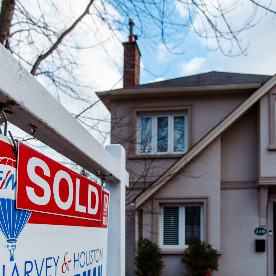 A house is sold near Yonge and Eglinton in February 2024. Adjusting for inflation, the average home now costs four times more today than it did 50 years ago. Aloysius wong/The Green Line.