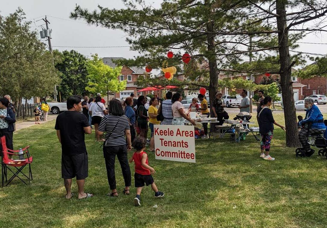 PICTURE OF AN EVENT AT A PARK HOSTED BY THE KEELE AREA TENANTS COMMITTEE.