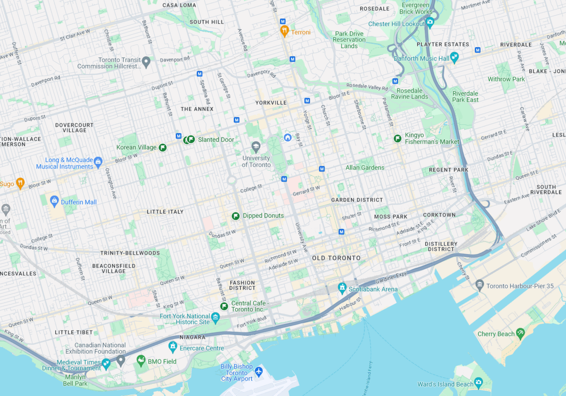 map of toronto